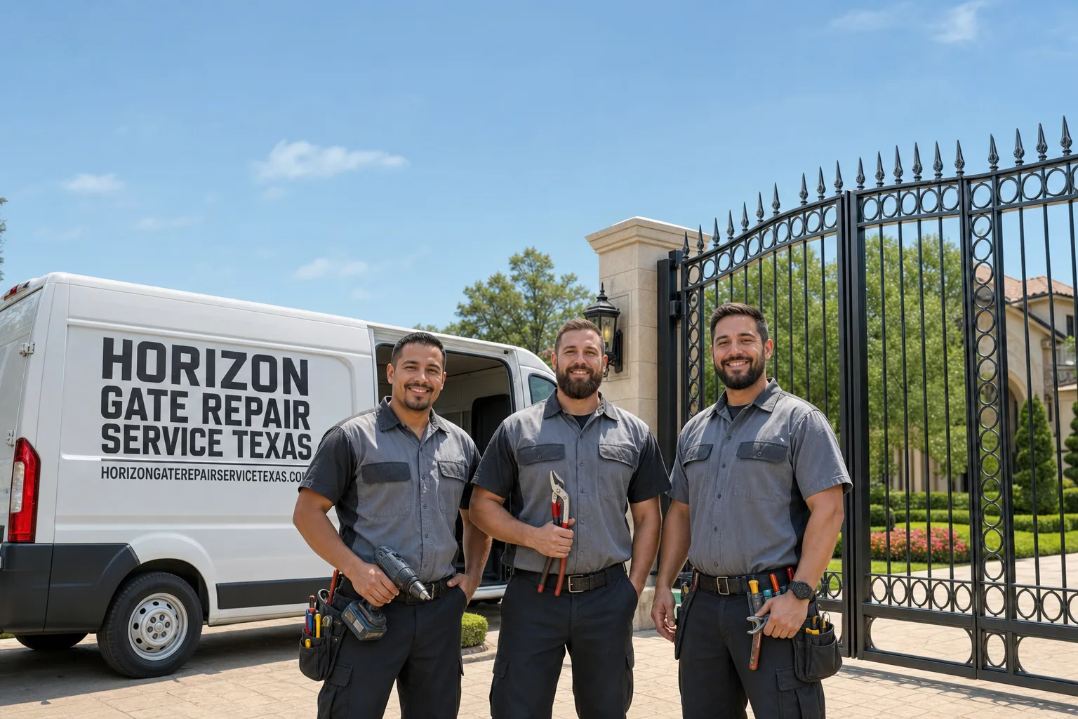 Horizon Gate Repair Service Texas service vehicle and crew in Texas, TX